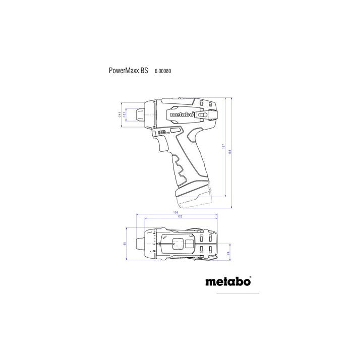 PowerMaxx BS Basic 2x2,LC12-Metabo-ONtools