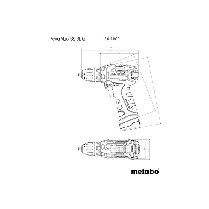 PowerMaxx BS Basic BL Q 2x2.0Ah, LC40, kl. Koffer-Metabo-ONtools