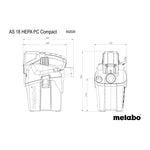 AS 18 HEPA PC Compact (carcasse) crt.-Metabo-ONtools
