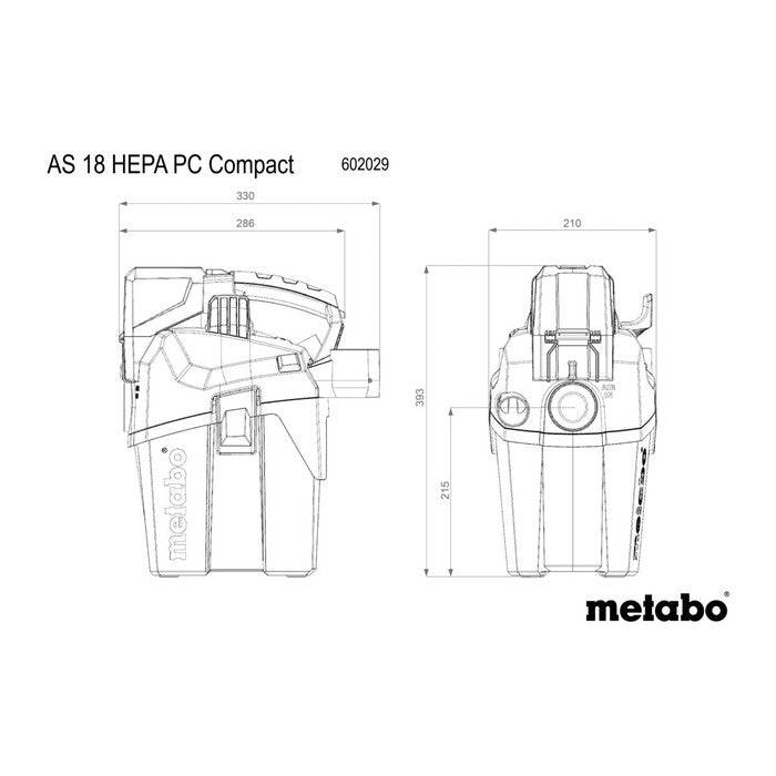 AS 18 HEPA PC Compact (Gehäuse) crt.-Metabo-ONtools