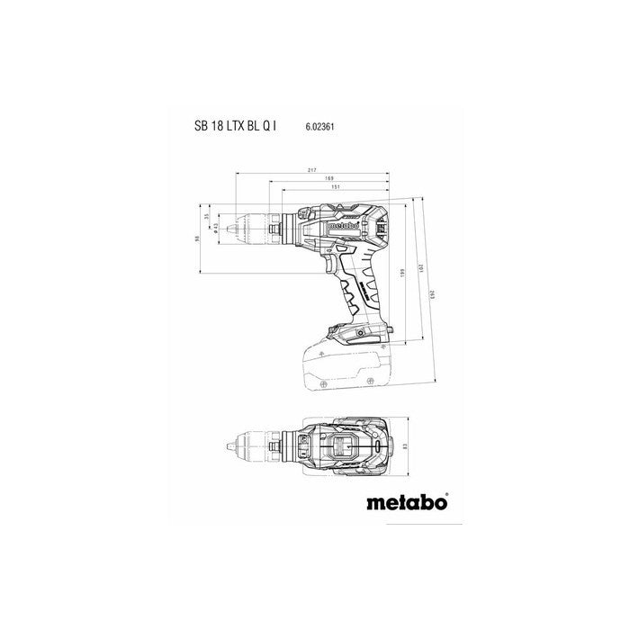 Akku-Schlagbohrmaschine SB 18 LTX BL Q I (Gehäuse) mB-Metabo-ONtools