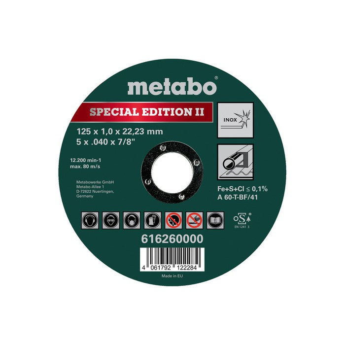 Special Edition II 125x1,0x22,23 mm Inox-Metabo-ONtools